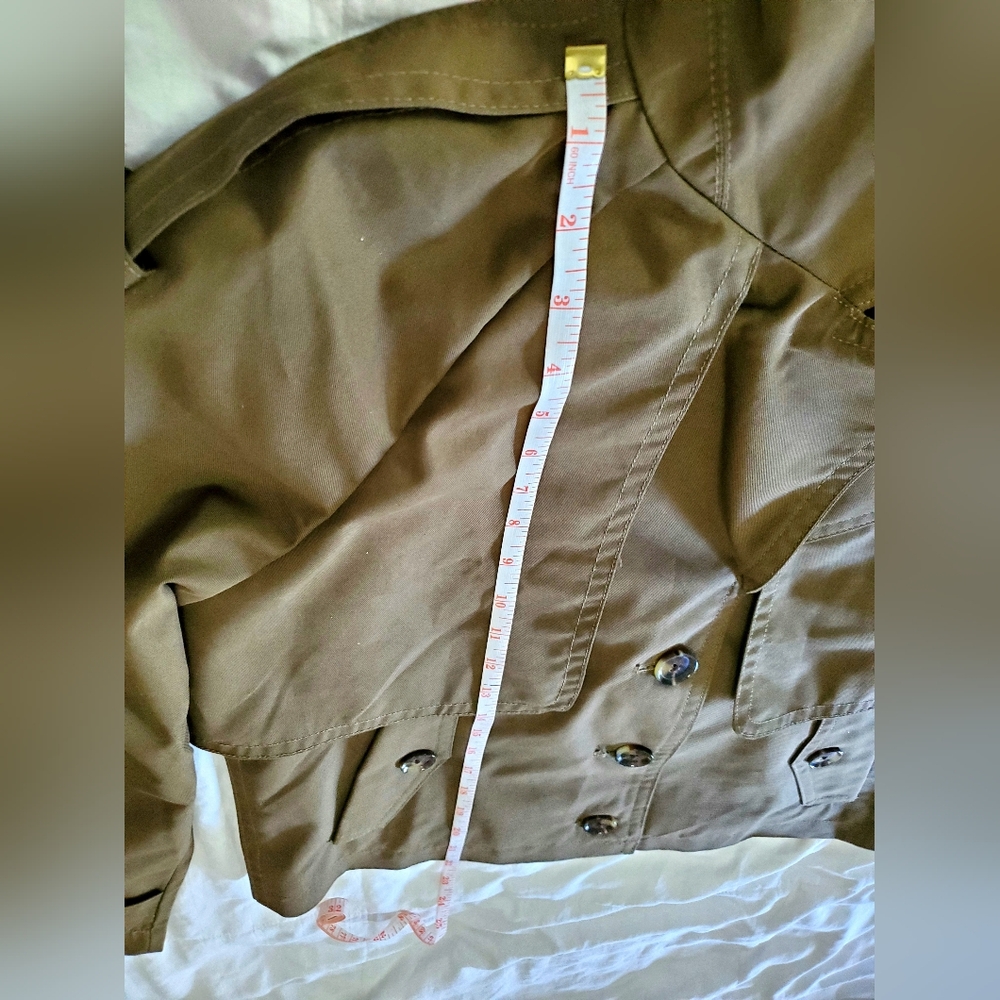 NWT New Heritage Olive Short Trench Jacket Size Small By Banana Republic Factory - Picture 10 of 11